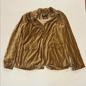 MINKPINK Tan Velvet Blazer Size Medium